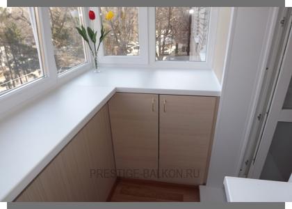 Теплое остекление пластиковыми окнами с выносом подоконника в Котельниках